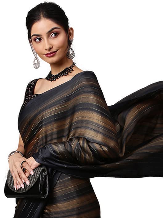 Georgette Stripes Knit Saree