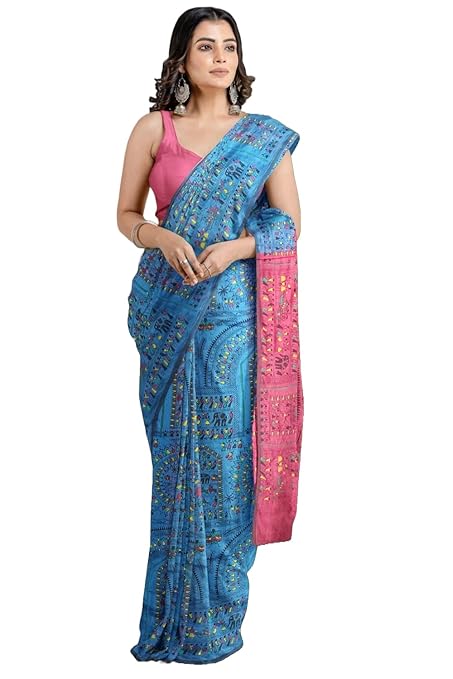 MADHUBONI PRINTED COTTON SILK SAREE