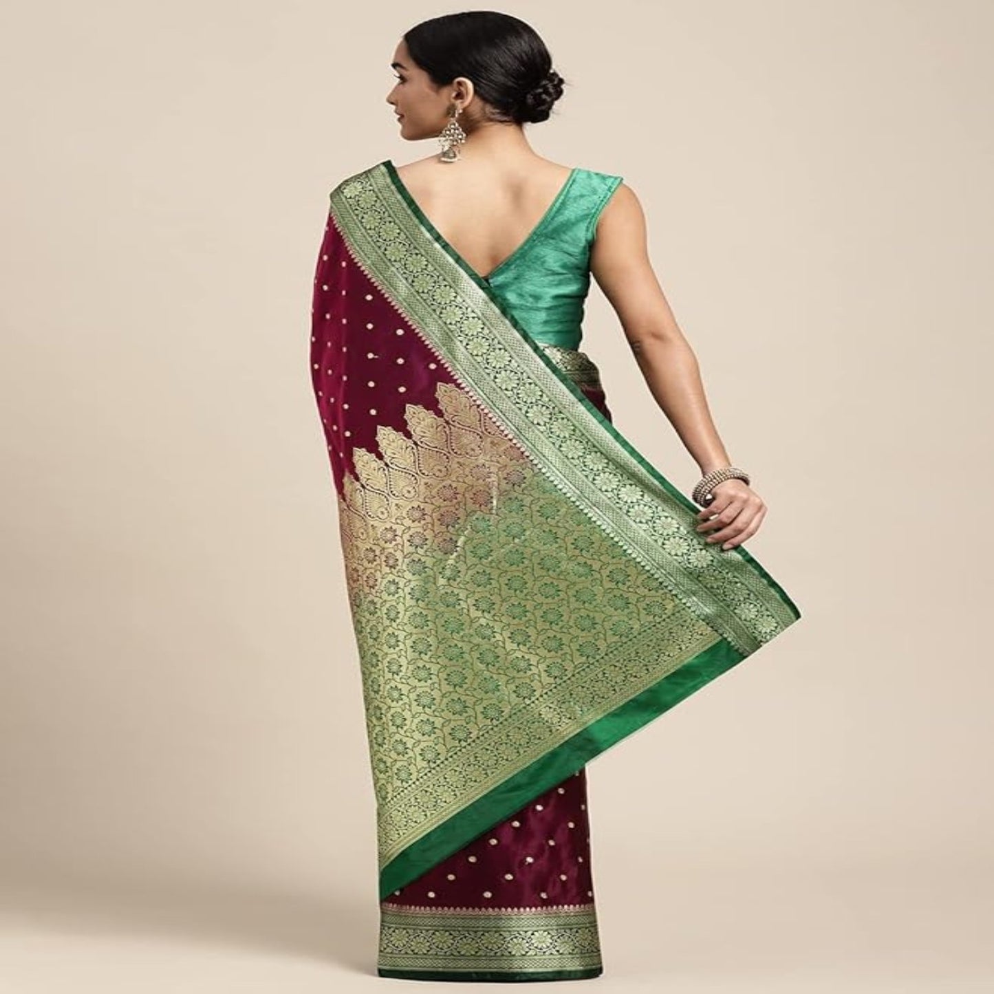 Banarasi Katan Silk Buti Work Saree