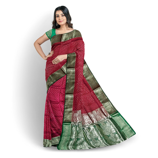 Banarasi Silk Buti Work Saree