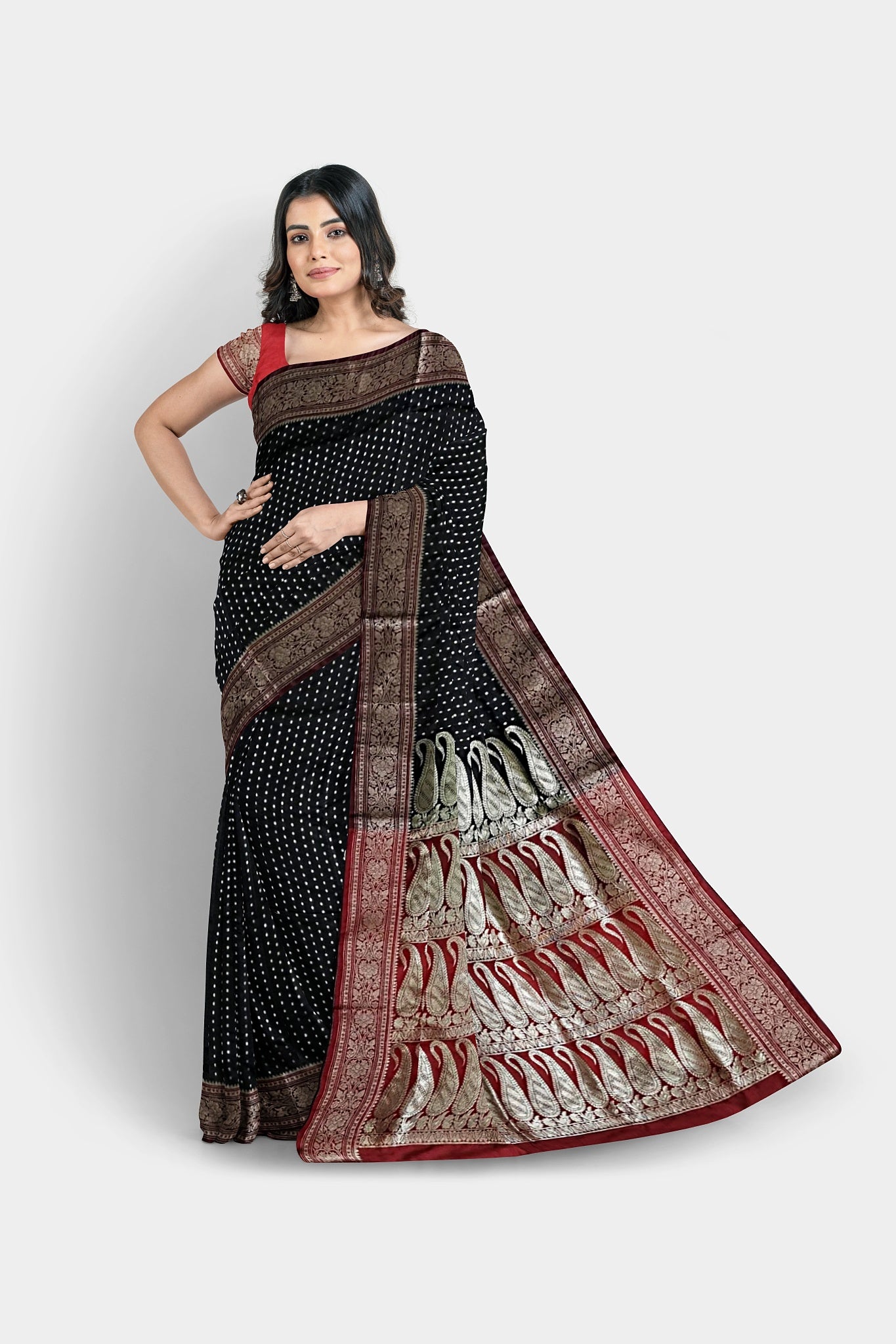 Banarasi Silk Buti Work Saree