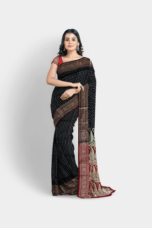 Banarasi Silk Buti Work Saree