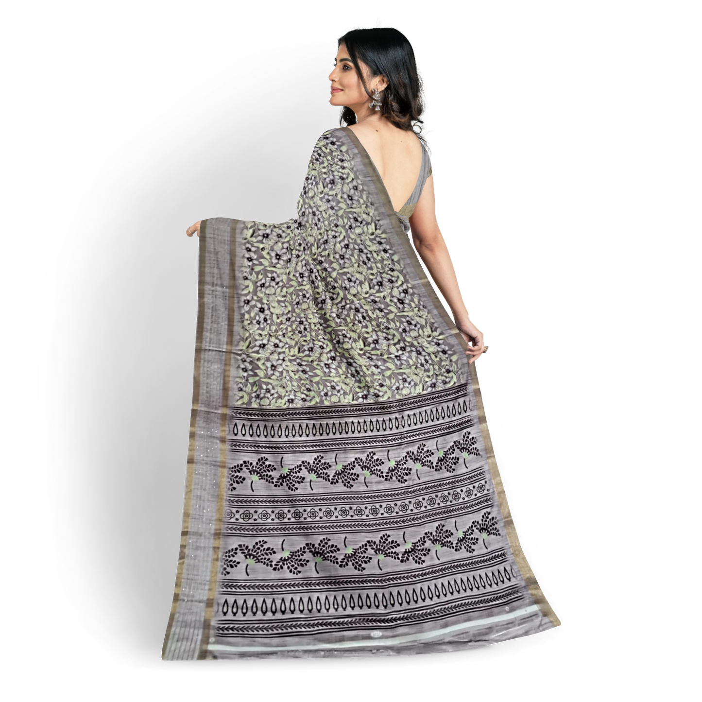 Digital Print Cotton Silk Saree