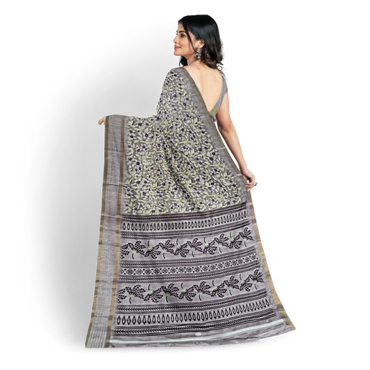 Digital Print Cotton Silk Saree