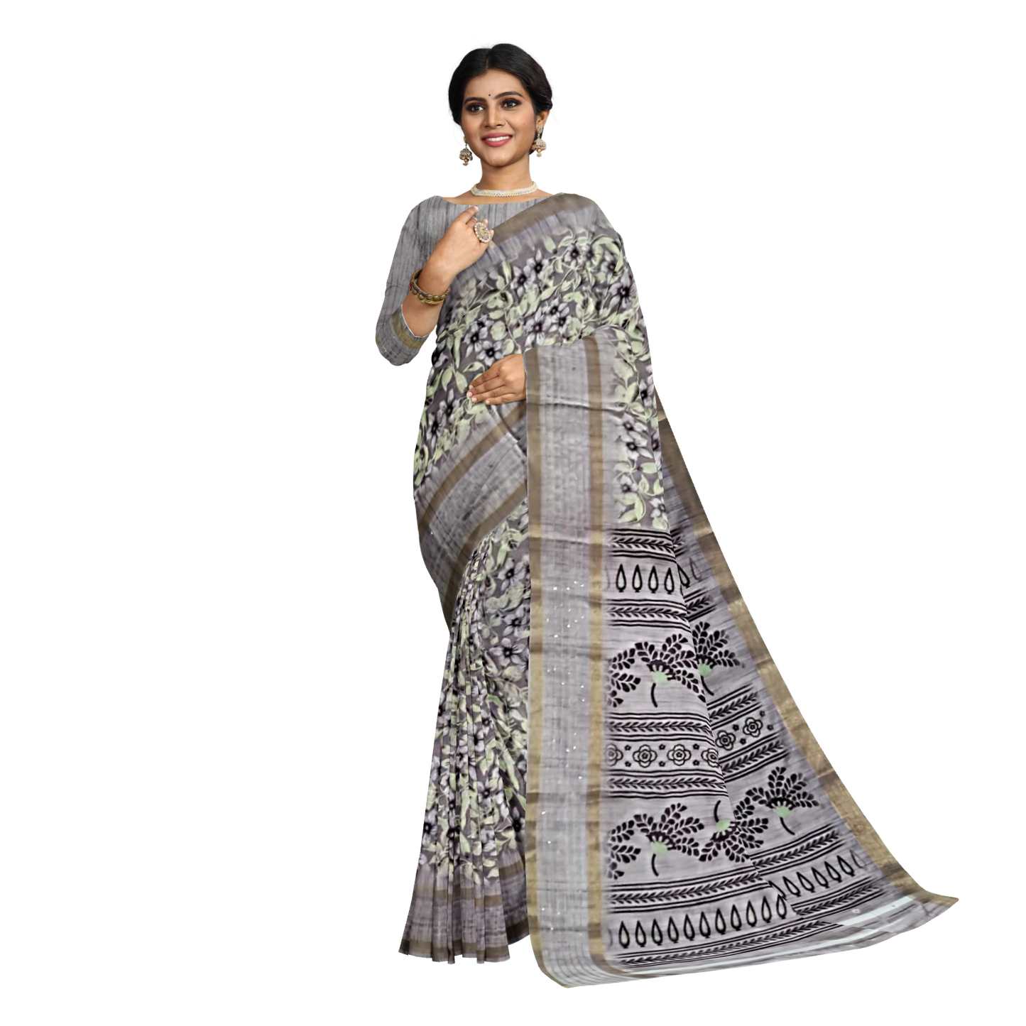 Digital Print Cotton Silk Saree