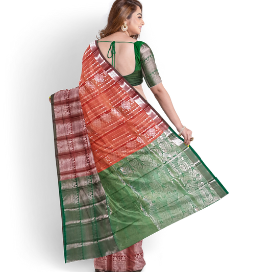 Art Silk with Traditional Border, Zari Work