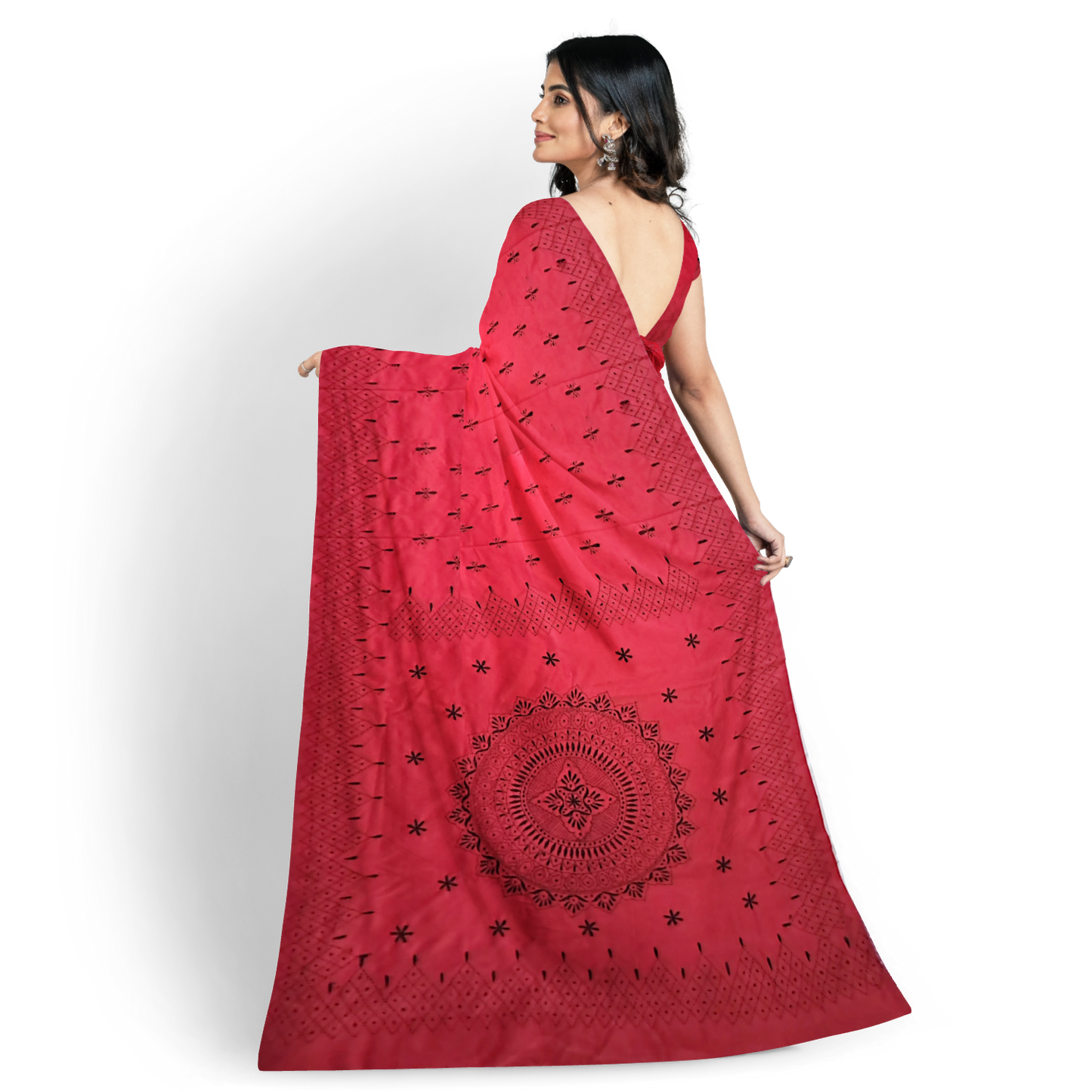 Kantha Stitch Saree