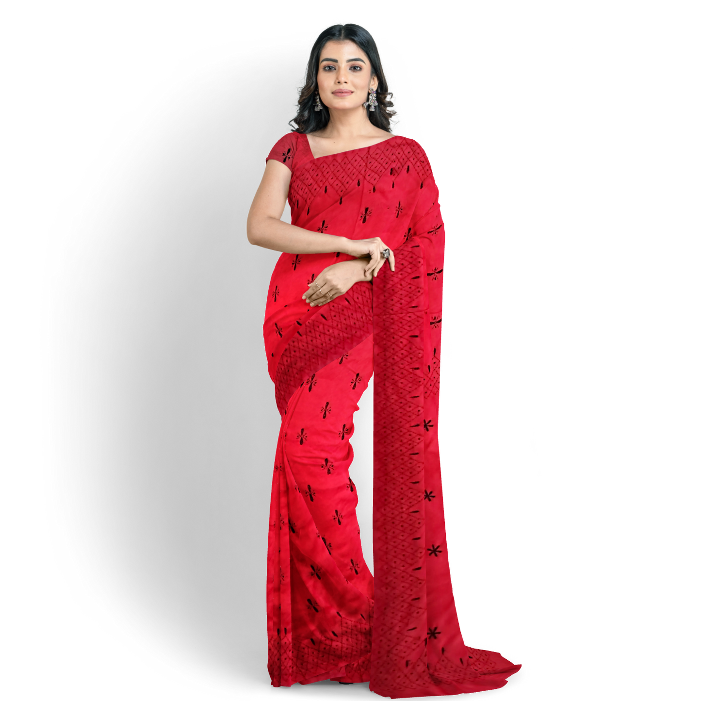 Kantha Stitch Saree