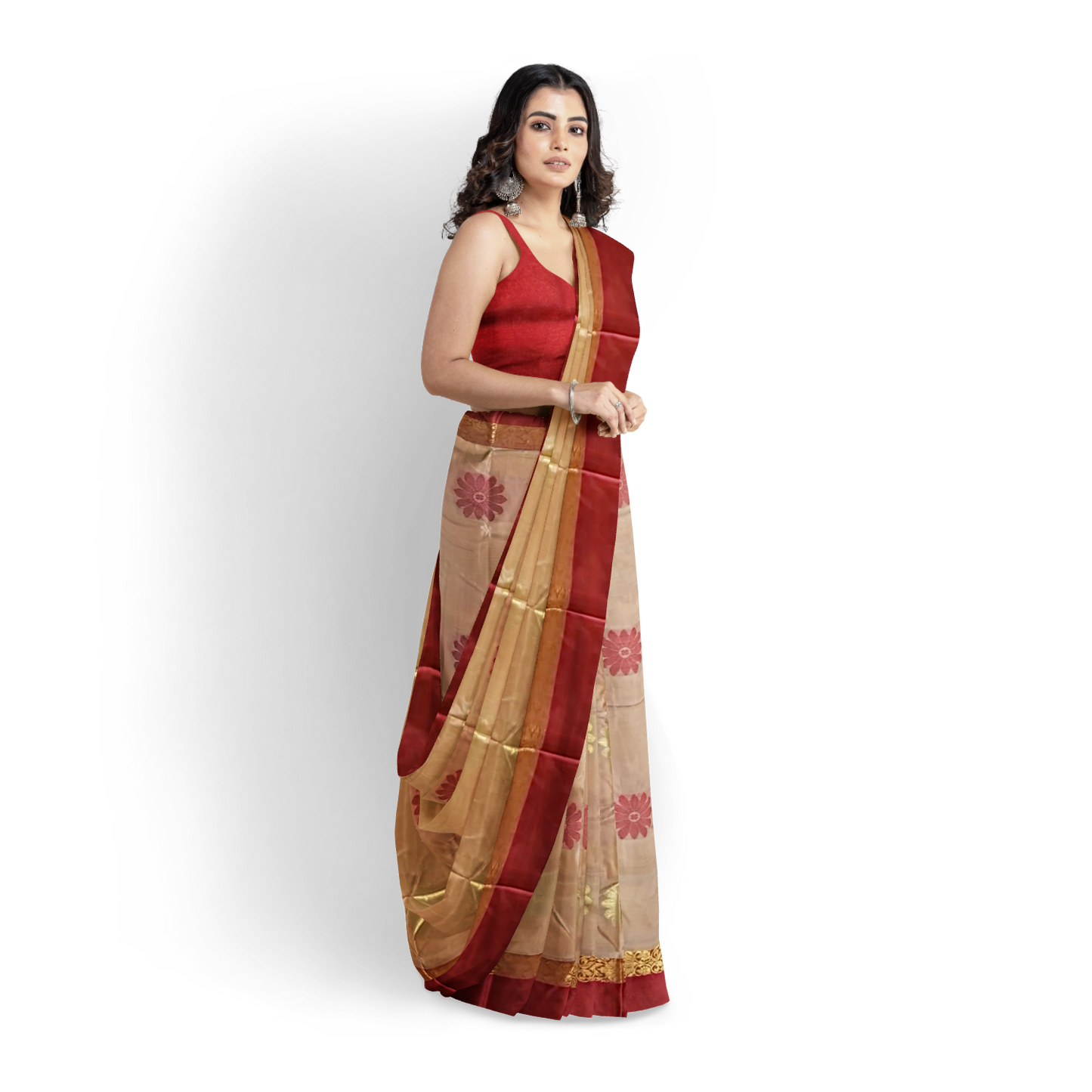 Hand Woven Pure Tussar Silk Saree