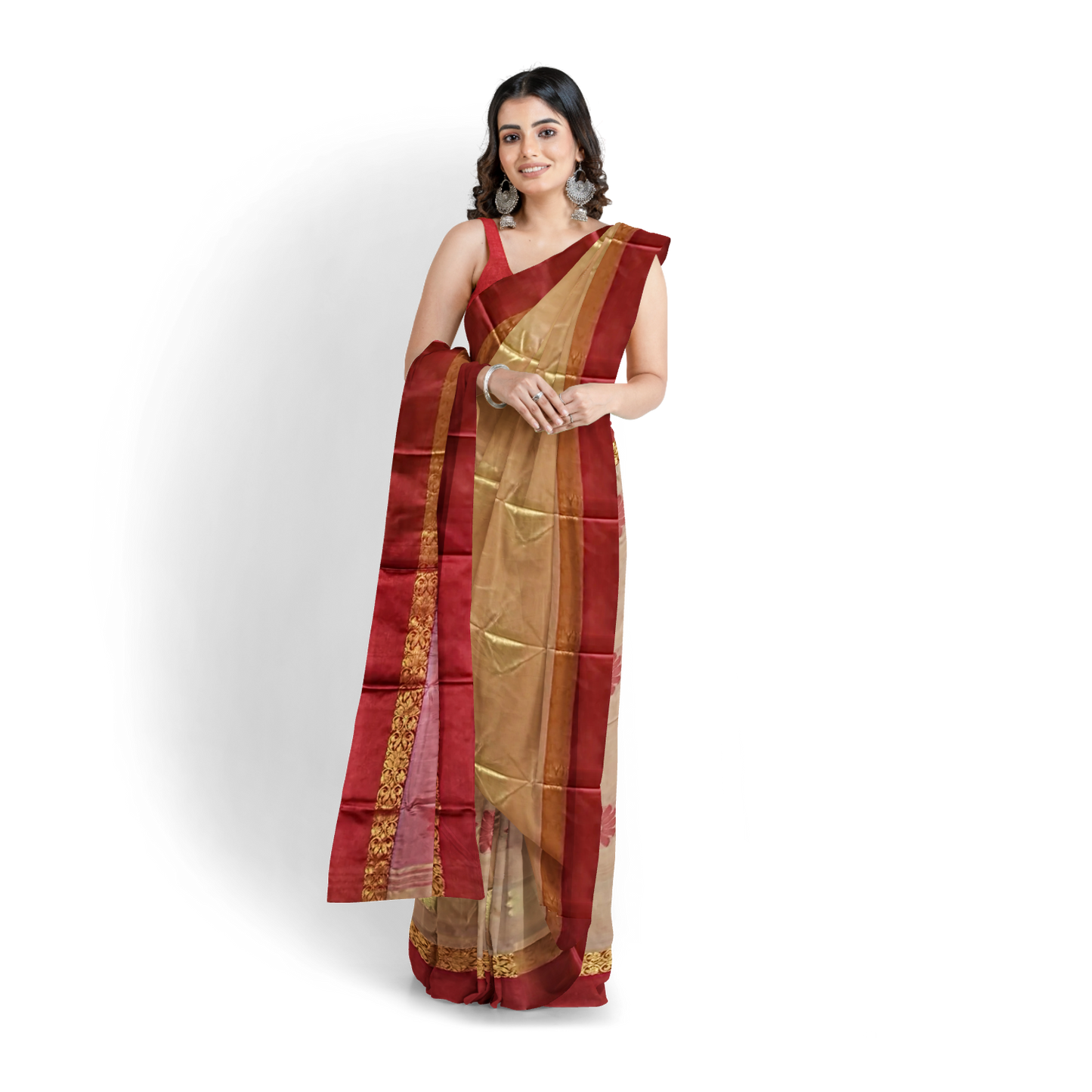 Hand Woven Pure Tussar Silk Saree