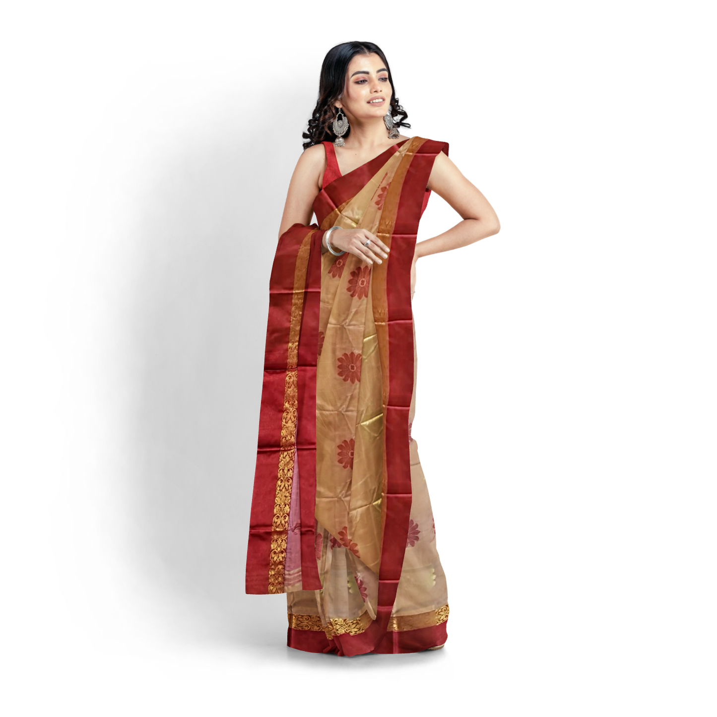 Hand Woven Pure Tussar Silk Saree