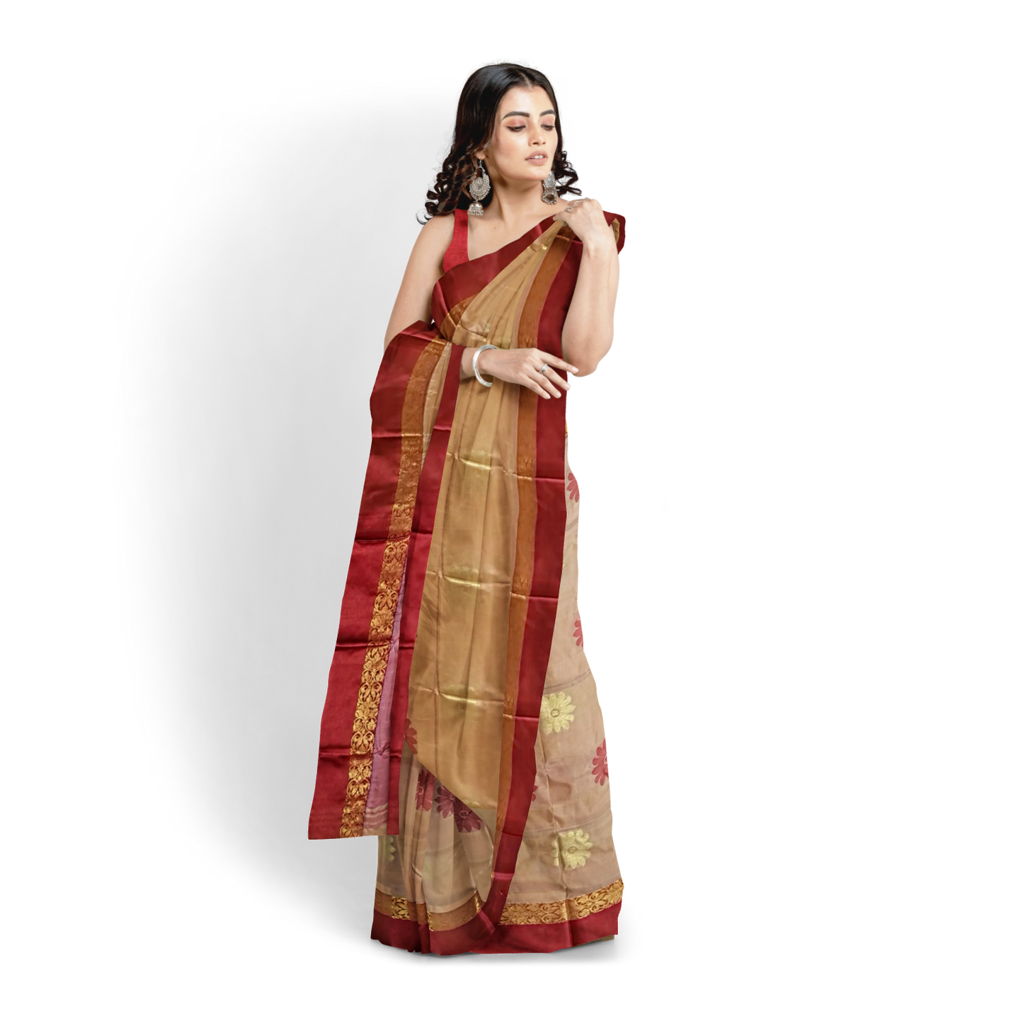 Hand Woven Pure Tussar Silk Saree