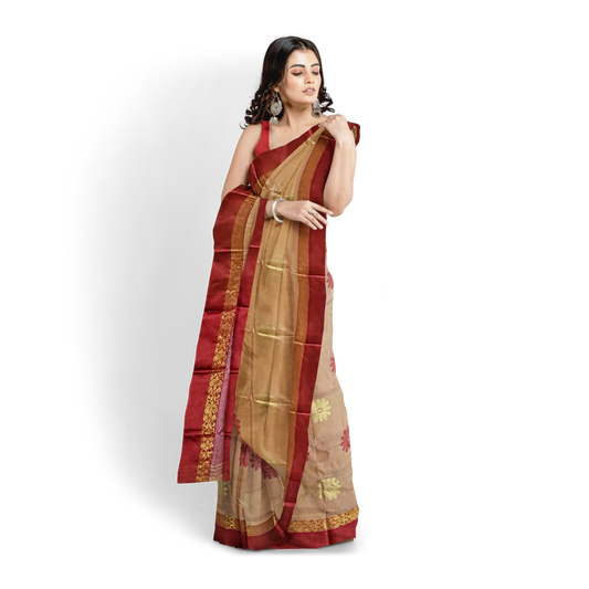 Hand Woven Pure Tussar Silk Saree