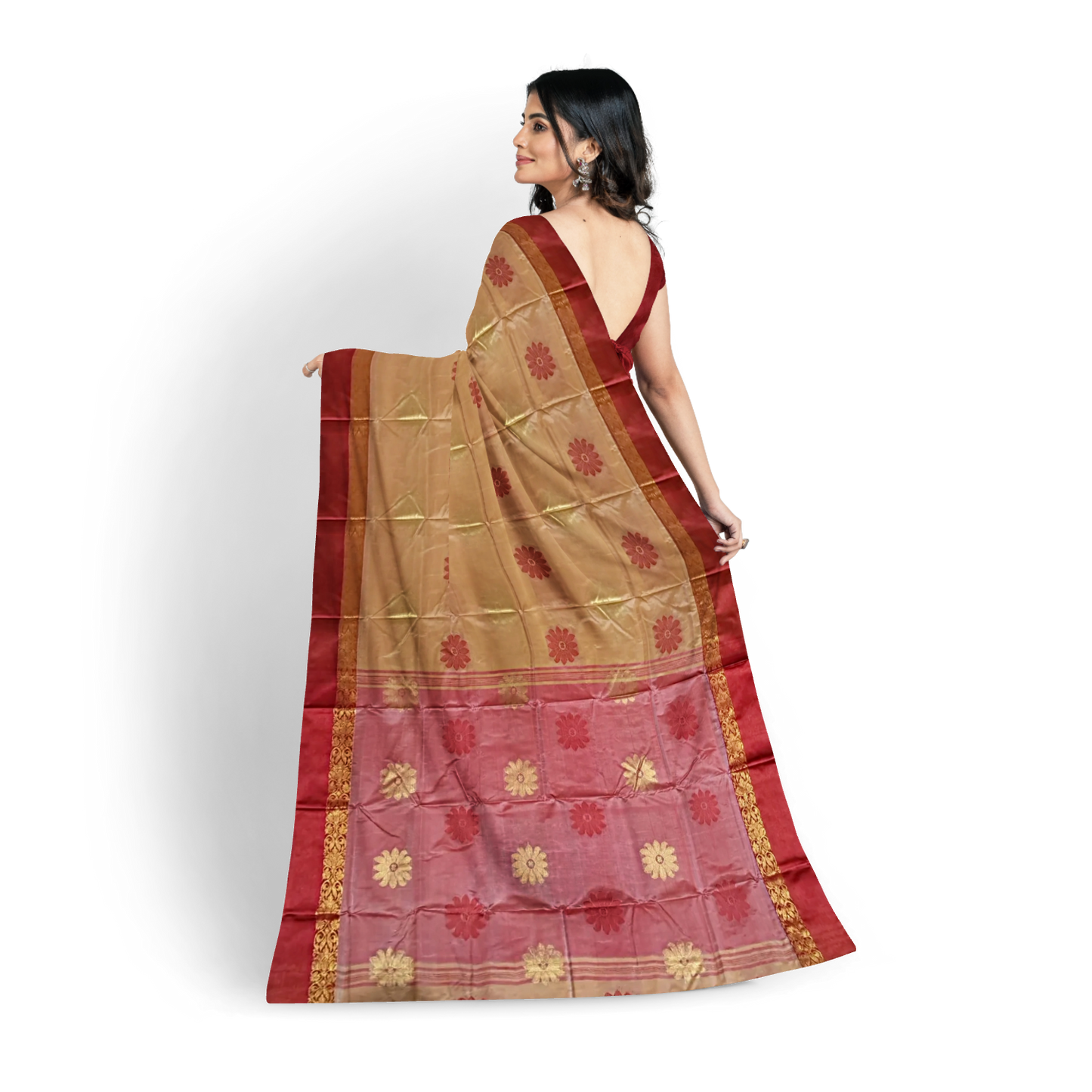 Hand Woven Pure Tussar Silk Saree