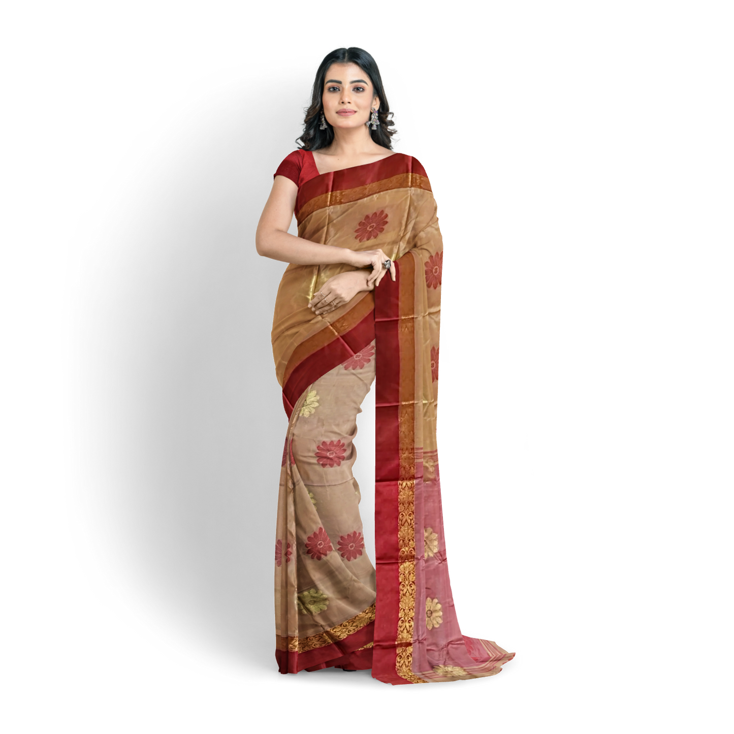 Hand Woven Pure Tussar Silk Saree