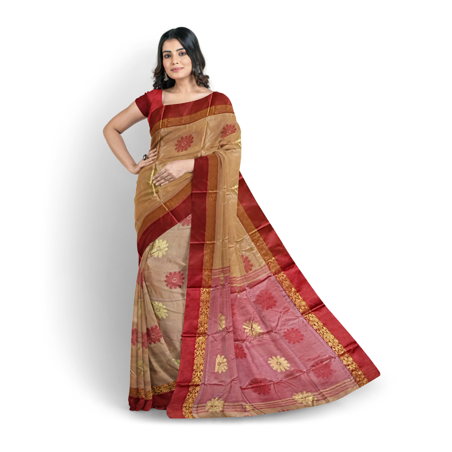 Hand Woven Pure Tussar Silk Saree