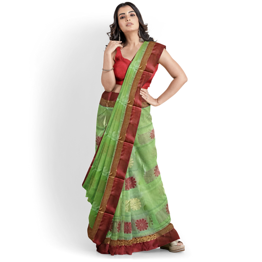 Hand Woven Pure Tussar Silk Saree