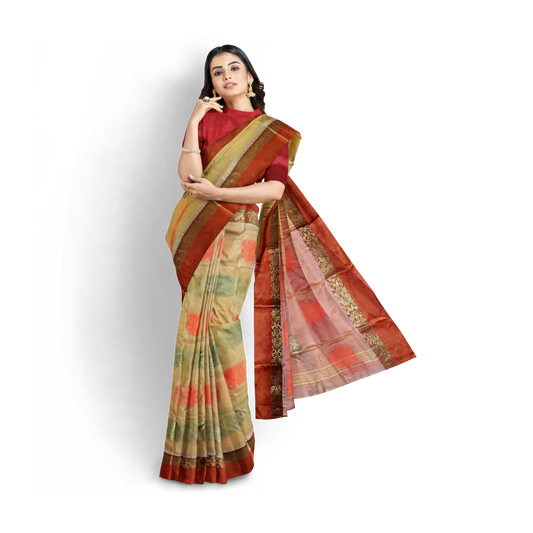 Hand Woven Pure Tussar Silk Saree